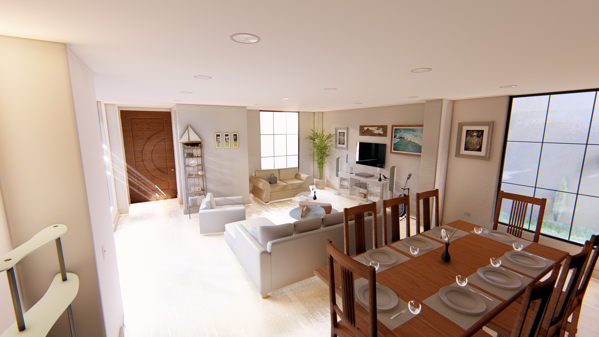 Plano de casa estilo moderno
