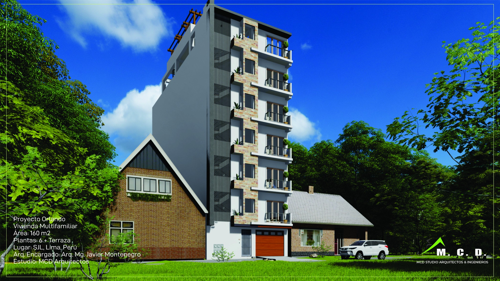 Plano de casa multifamiliar
